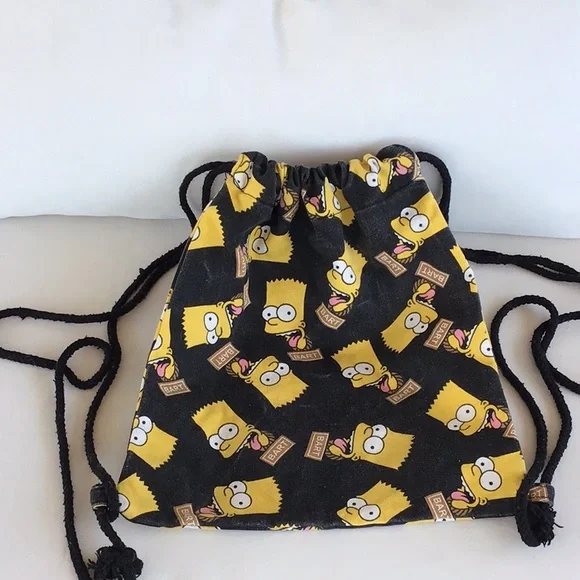 ‘Bart Simpson’ Drawstring Backpack - Picture 3 of 3